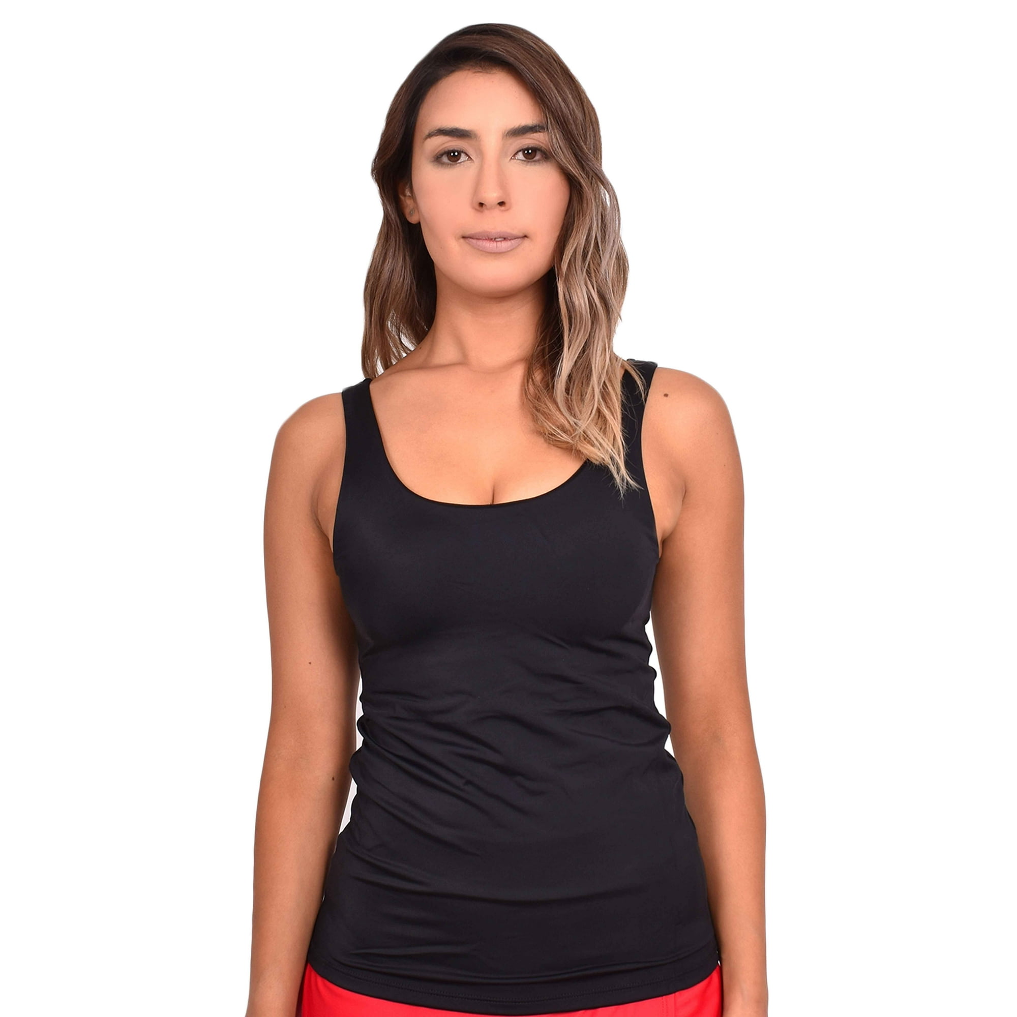 Samia - Polera De Tankini Con Escote En La Espalda Negro S