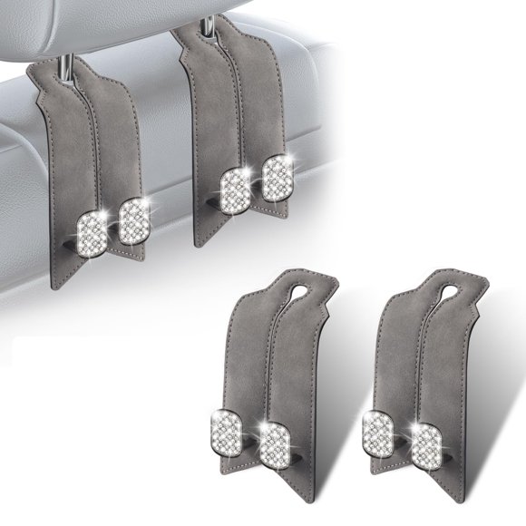 Ganchos para reposacabezas atFivoy, pack de 2, gris cristal