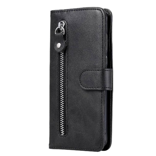 Funda con Cremallera para Xiaomi POCO M3 PRO 5G, Carcasa Cartera de Cuero PU con Soporte y Tarjetero