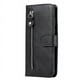 thumbnail image 3 of Funda con Cremallera para Xiaomi Redmi 9, Carcasa Cartera de Cuero PU con Soporte y Tarjetero, 3 of 6