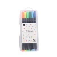 Homewell - Set Lápices Tiralíneas Punta Fina 12 Colores