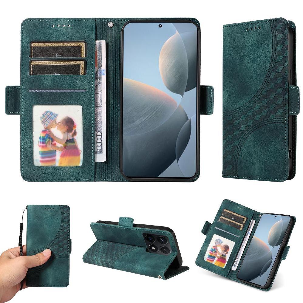 Carcasa Foxdock Xiaomi 14T De Cuero Pu, Diseño Acolchado Clásico, Protección Contra Caídas Y Rayones