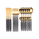 thumbnail image 3 of Set 24 Piezas Cubiertos Acero Inoxidable Color Negro - Dorado, 3 of 3