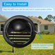 thumbnail image 4 of Uxcell Cubierta Redonda de Ventilación, Salida de Escape de Ventilación de Sofito Louvered para Pared Exterior para HVAC 7 Pulgadas Negro, 4 of 7