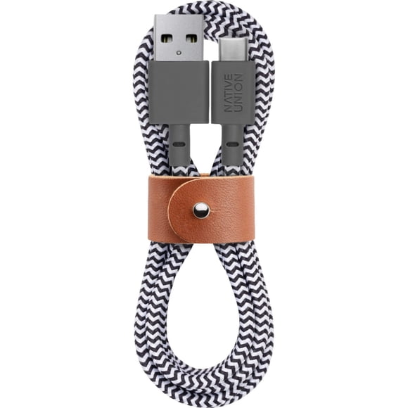 Cable USB-C a USB-A Native Union 122 cm Trenzado Zebra