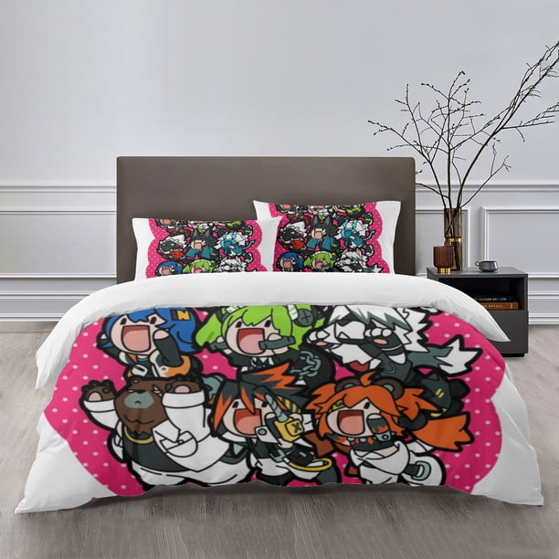 Zenless Zone Zero Bedding Sets Bed Cartoon Duvet Cover Lightweight 3 Piece Bet Sets for Kids Boys Girls