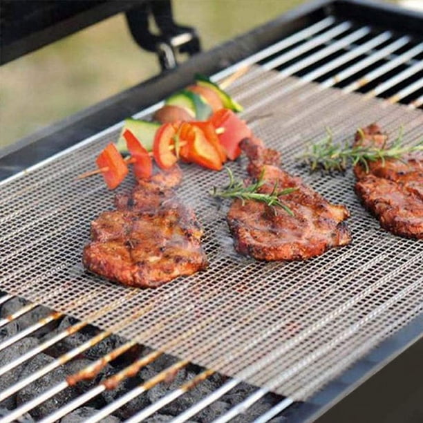 Upgrade Your Outdoor Grilling Experience with 3pcs Non-Stick PTFE Grilling Mesh Mats - Reusable BBQ Accessories for Round Grill Mesh, Perfect for Outdoor Cooking, Camping Picnic and More!