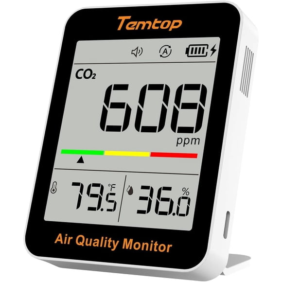 Monitor CO2 Temtop Portátil Calidad Aire 4005000PPM LCD