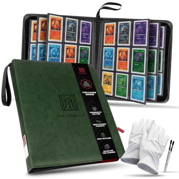 Archivador para toploaders MEIYODECK de 252 espacios, 9 bolsillos por página, sin anillas