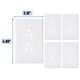 thumbnail image 4 of Cubiertas para Placas de Pared Bates Choice Dúplex Paquete de 10 Blancas, 4 of 7