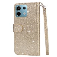 Funda Para Foxdock Elegante Funda Xiaomi Redmi Note 13 4G Glitter Con Cremallera-Ideal Para El Uso Diario