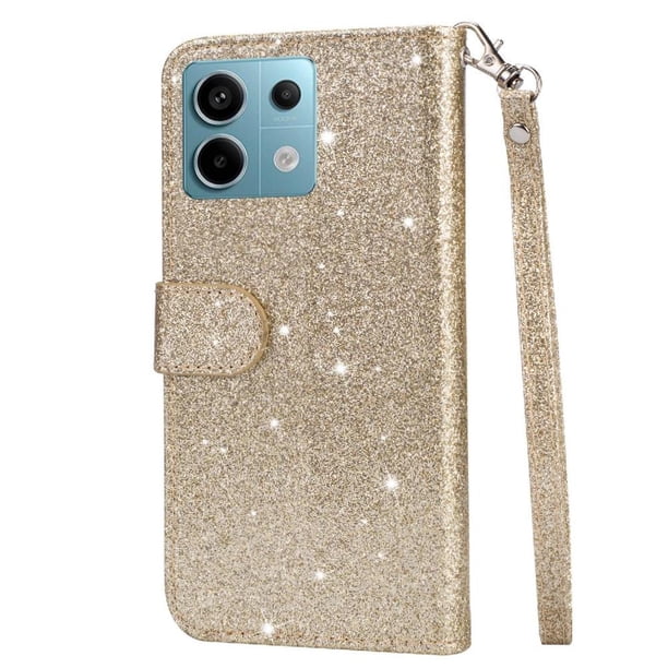 Funda para FOXDOCK Elegante funda Xiaomi Redmi Note 13 4G Glitter con cremallera-Ideal para el uso diario
