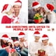 thumbnail image 5 of Paquete de 2 gorros de Papá Noel, gorros de Papá Noel unisex para fiestas navideñas, gorro navideño con felpa de terciopelo para adultos y niños., 5 of 7