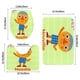 thumbnail image 3 of Noodle y Amigos Juego de 3 alfombras de baño de coral fleece: tapete de baño + alfombra de inodoro en forma de U + funda de tapa de inodoro en forma de O, 3 of 6
