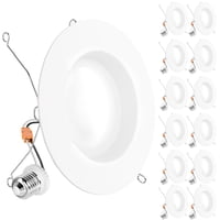 Sunco Lighting - Lámpara Led Empotrada Sunco, Paquete De 12 Unidades, 15 Cm, 13 W, 965 Lm, 5000 K