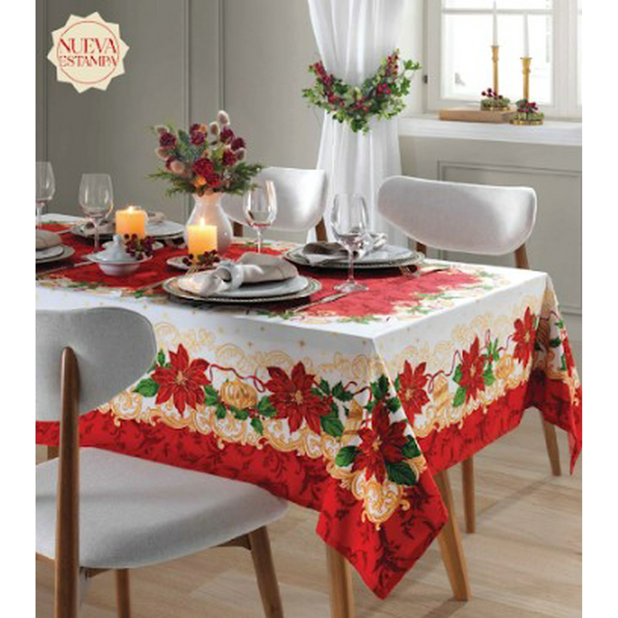 Zahr - Mantel Navidad Athenas 140x 210 Cm (flores)