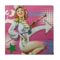 Vgo - Cuadro Placa Metálica Para Colgar 30X30 Mod4