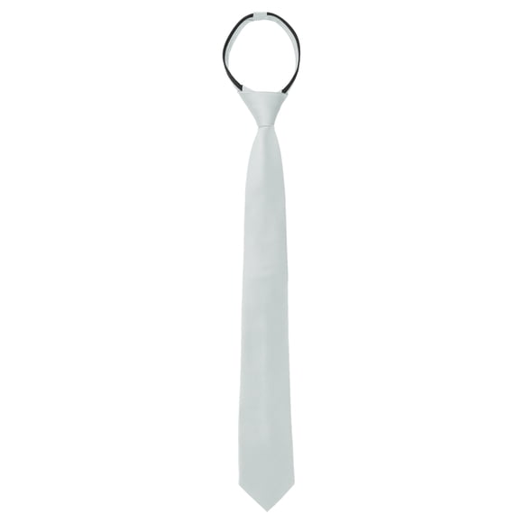 Corbatas con cremallera de color sólido pretadas para hombre de INSPIRE CHIC, corbata de boda ajustable para el cuello, gris plateado, talla única