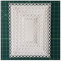 Troqueles De Corte Cpei Marco Rectangular Con Bordes Ondulados Anidados 10,7X13,9 Cm