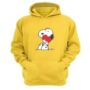 Genérico - Polerón Canguro Snoopy Amarillo Talla Xl Unisex