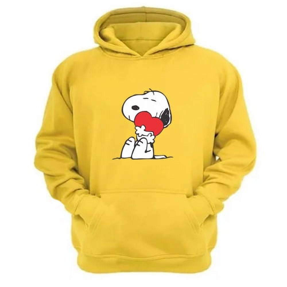 Genérico - Polerón Canguro Snoopy Amarillo Talla Xl Unisex