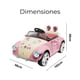 thumbnail image 4 of Auto a batería Beetle para Niños con música y luces rosa, 4 of 12