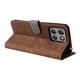 thumbnail image 2 of Funda Billetera para Motorola MOTO G15 Power 4G con Soporte - Cartera de Cuero con Ranuras Marrón, 2 of 5