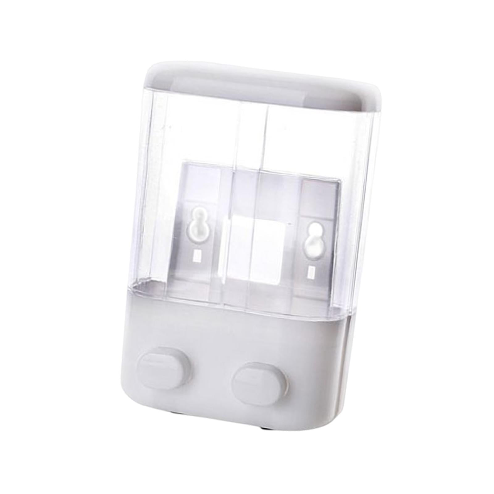 Magideal - Dispensador De Jabón Manual De Montaje En Pared Dispensador De Líquido Dispensador De Líquido De Ducha Recipiente Recargable De Doble Cámara Resistent