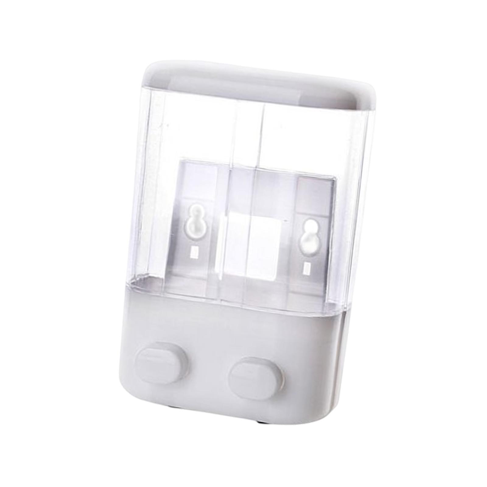 Magideal - Dispensador De Jabón Manual De Montaje En Pared Dispensador De Líquido Dispensador De Líquido De Ducha Recipiente Recargable De Doble Cámara Resistent