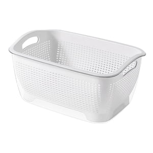 Magideal - Colador De Cocina, Juego De Cuencos, Escurridor De Frutas, Cesta De Almacenamiento De Alimentos, Coladores De Alimentos Para Espaguetis, Granos De Ceb Blanco Grande