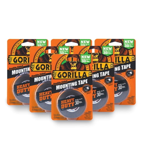 Cinta De Montaje Gorilla Heavy Duty De Doble Cara, 1 Cm X 60 Cm