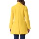 thumbnail image 3 of INSPIRE CHIC Abrigo de Mujer de Largo Medio con Cuello Mao, Abotonado, Abrigo de Invierno con Bolsillos Inclinados y Forro Completo Amarillo M, 3 of 6