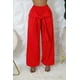 thumbnail image 1 of Saronite Pantalones Largos con Cintura Elástica Alta, Bolsillos Laterales y Bolsillos Laterales, Color Rojo (para Mujer), 1 of 2
