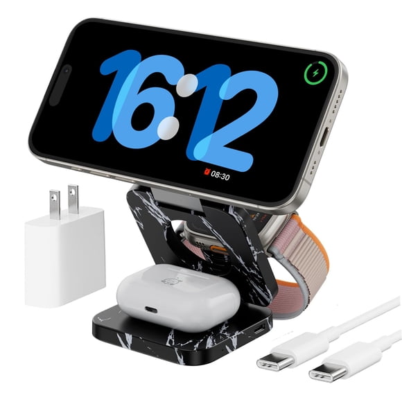 Cargador inalámbrico KU XIU X55 Nature Series Fast Magnetic 3 en 1
