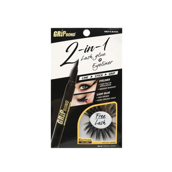 Adhesivo para pestañas EBIN NEW YORK Grip Bond 2 en 1 negro