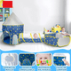 thumbnail image 3 of Carpa De Juegos Infantil Belug 3 En 1 Castillo Piscina Tunel Niños Azul, 3 of 5