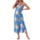 thumbnail image 2 of INSPIRE CHIC Camisones de Satén Floral para Mujer Camisón de Tirantes Espagueti Vestido de Pijama Largo y Sedoso L Azul, 2 of 6