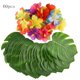 thumbnail image 1 of Xiao Hua 60 Piezas Flor de Hibisco artificial Hoja de Tortuga Suministros para Fiestas Adecuados para Decoración de Playa en Hawái, 1 of 4