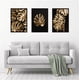 thumbnail image 1 of Cuadros Decorativos Hojas Doradas Pack X 3 Uds 35x50 Cm C/u, 1 of 2