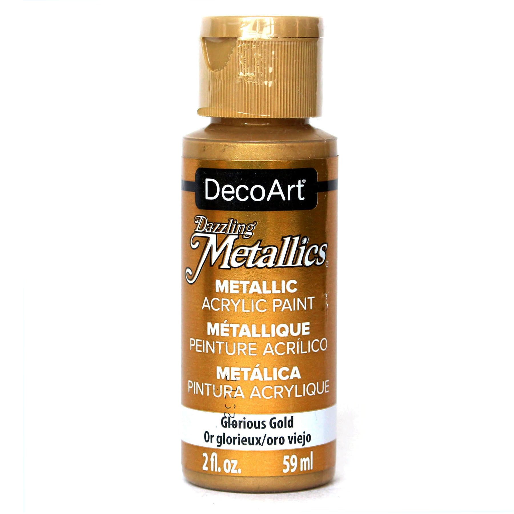 Pintura Acrílica Decoart Dazzling Metallics Glorious Gold 60 Ml