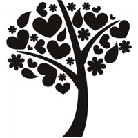 Rienda Libre Graphics - Decomural Love Heart Tree Ws-18532