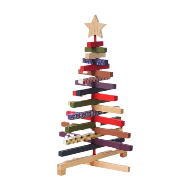 Figura De Madera De Regalo Coleccionable, Estatua De árbol De Navidad Para Escritorio, Pasillo, Interior L