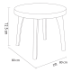 thumbnail image 3 of Mesa Redonda P/interiores Y Exteriores Blanco, 3 of 3