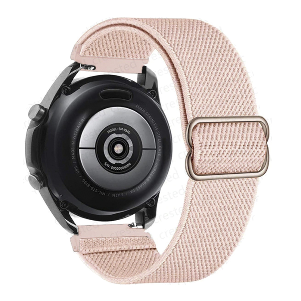 Genérico - Correa Nylon Para Galaxy Watch 4 / 5 Active 1 2 Amazfit Gt2 Gts Rosa Palo