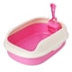 thumbnail image 4 of Caja De Arena Para Gatos, Orinal Semicerrado, Inodoro Duradero Para Gatos, Color Rosa Y Rojo, 4 of 5