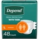 thumbnail image 1 of Protección contra la incontinencia Depend with Tabs, unisex, talla grande, 1 of 8