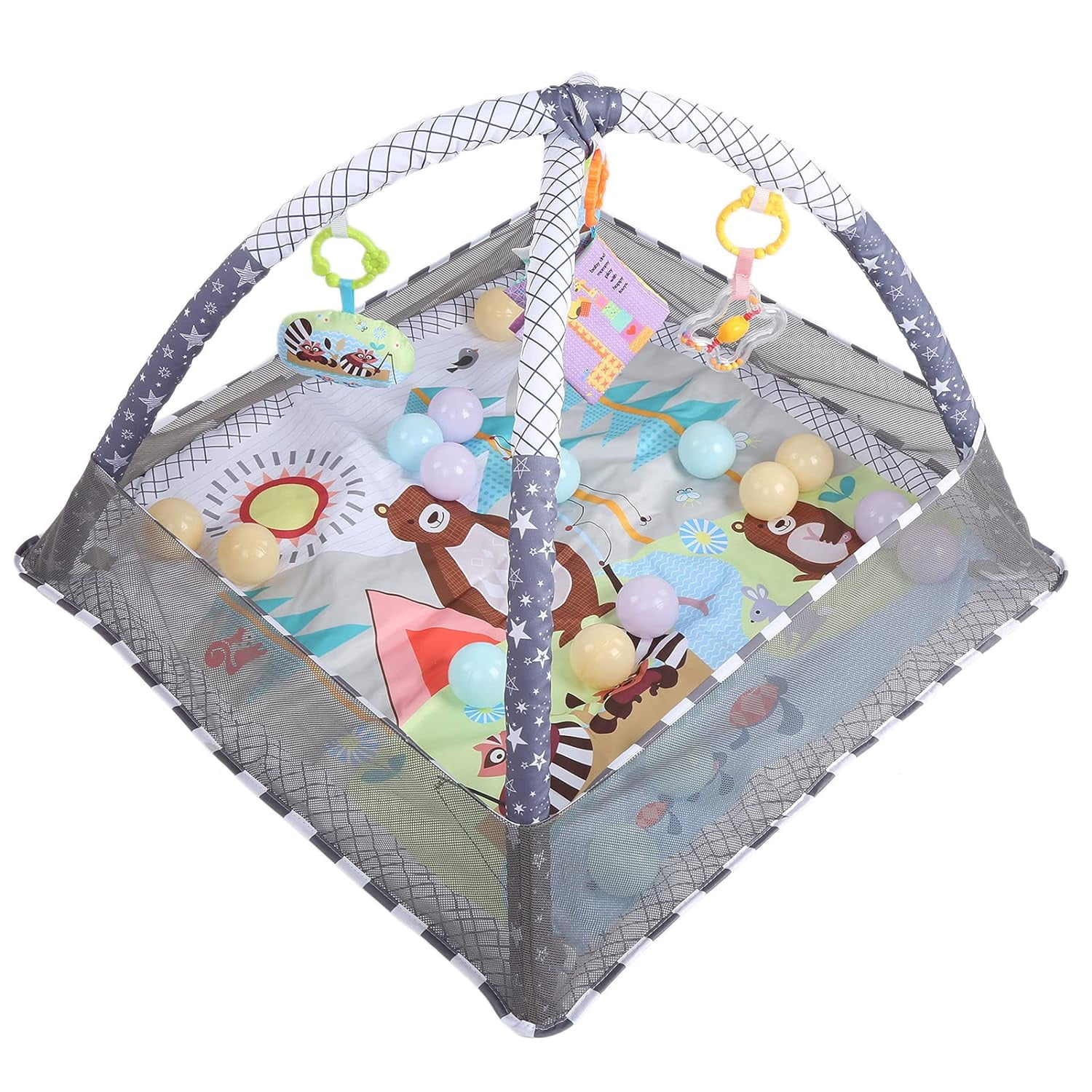 Wakeshome - Gimnasio Para Bebe Tipo Corral De Pelotas Fisher Pataditas