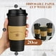 thumbnail image 2 of Tazas de café de papel LITOPAK, paquete de 50 unidades, con tapas, fundas y barras, 2 of 7
