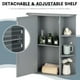 thumbnail image 3 of Mueble de baño montado en la pared COSTWAY con espejo gris, 3 of 3
