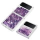 thumbnail image 3 of Funda Para Sansung Galaxy Z Flip 3 Con Brillo Líquido, Protección Completa Y Soporte De Anillo Giratorio, 3 of 4